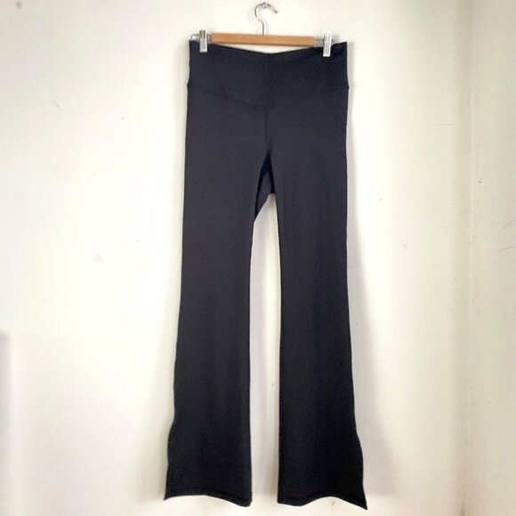 Lole Black Athletic Flared Leg  Leggings w slit M - Picture 1 of 7